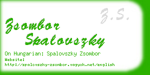 zsombor spalovszky business card